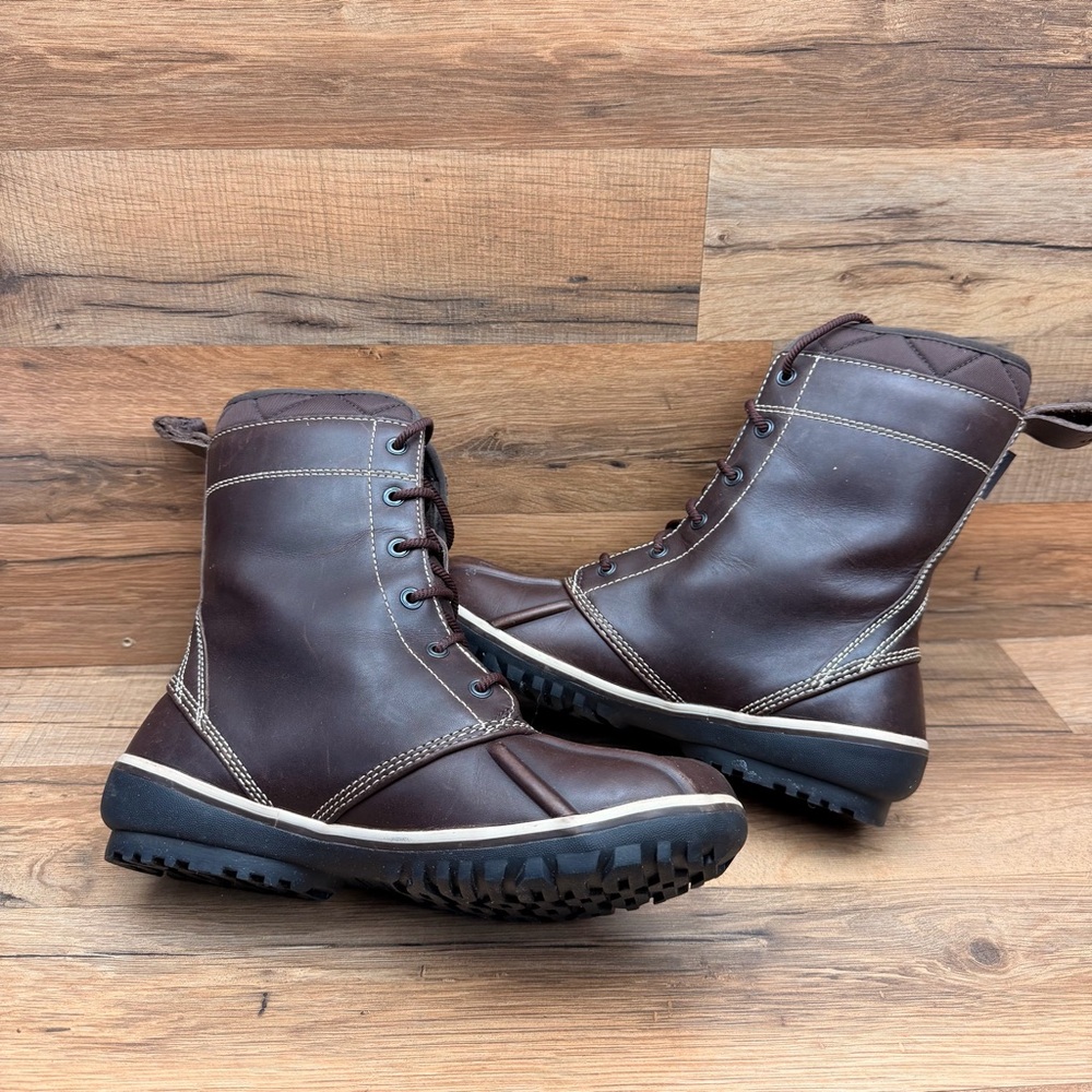 L.L. Bean Men's Brown Lace-Up Rain & Snow Boots - Picture 4 of 9